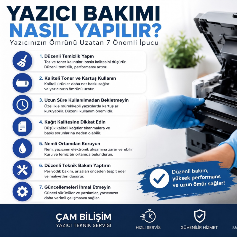 Yazıcı Bakımı Nasıl Yapılır? Yazıcının Ömrünü Uzatan 7 Önemli İpucu